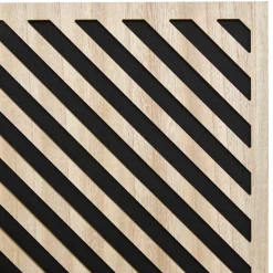 Panel decorativo efecto rayas EILLEN marrón 58cm