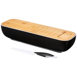 Panera C/ Tabla De Bambú Y Cuchillo