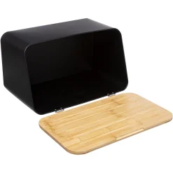 Panera C/Tabla De Cortar Bambú/Metal
