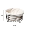 Panera De Metal/Tela Beige 21x11Cm