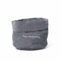 Panera gris oscuro de algodón 27cm