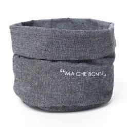 Panera gris oscuro de algodón 27cm
