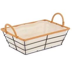 Panera Rectangular Metálica Con Asas