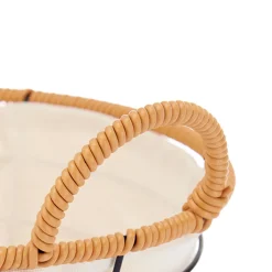 Panera Redonda Metálica Con Asas