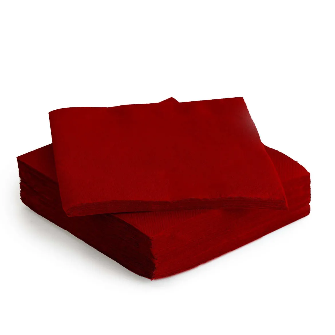 Paquete de 30 servilletas rojas 38x38Cm