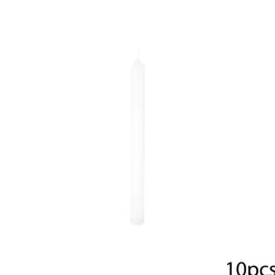 Paquete 10 Velas Blancas 25cm