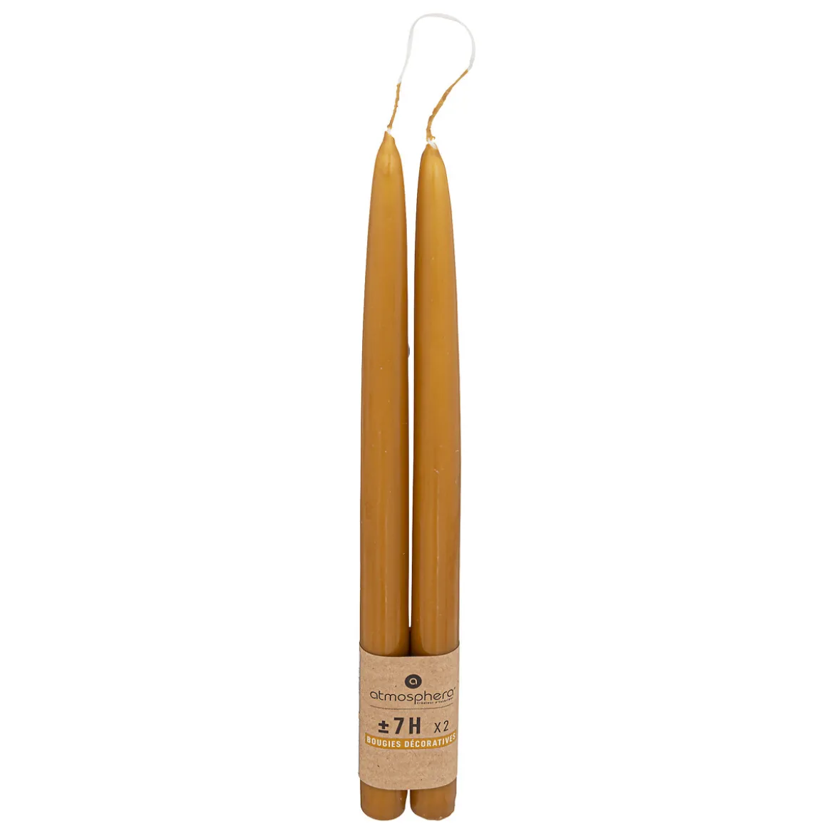 Paquete 2 Velas Candelabros Hugo Mostaza