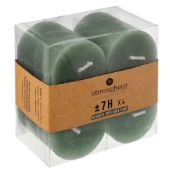 Paquete 4 Velas Votivas Olia Verde 4.5cm