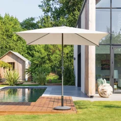 Parasol cuadrado SOYA beige 229x242cm