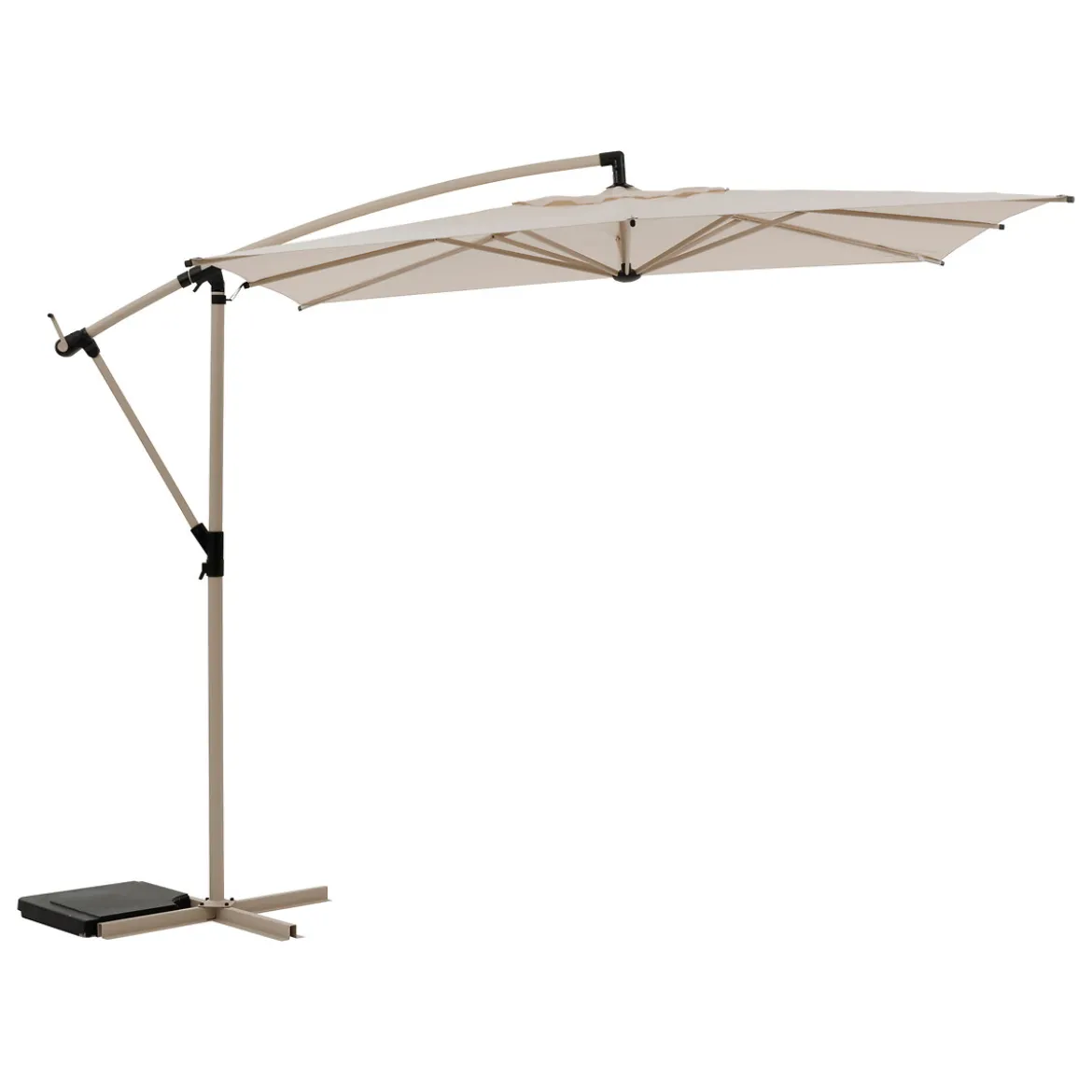 Parasol excéntrico MANOA crudo 2,5x2,5m