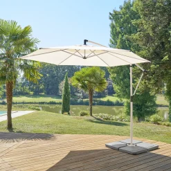 Parasol excéntrico MANOA crudo 3m