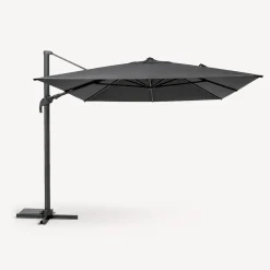 Parasol excéntrico MELHIA led gris grafito