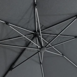 Parasol excéntrico MELHIA led gris grafito