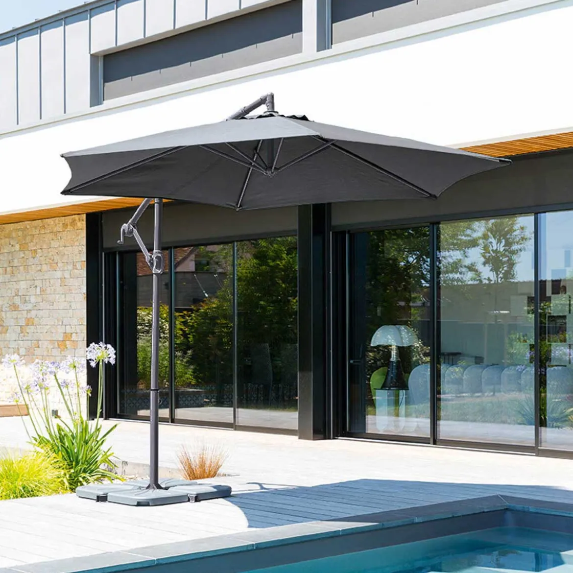 Parasol JANEIRO antracita 3m