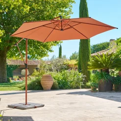 Parasol MANOA excéntrico acajou 3m