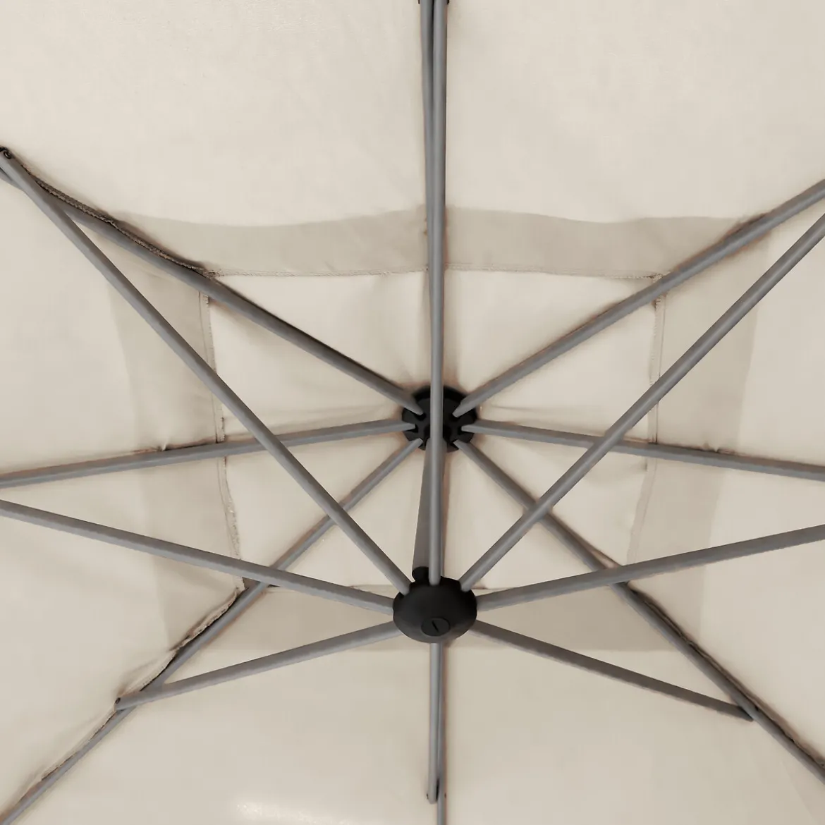 Parasol MANOA excéntrico beige blé 2,5x2,5m