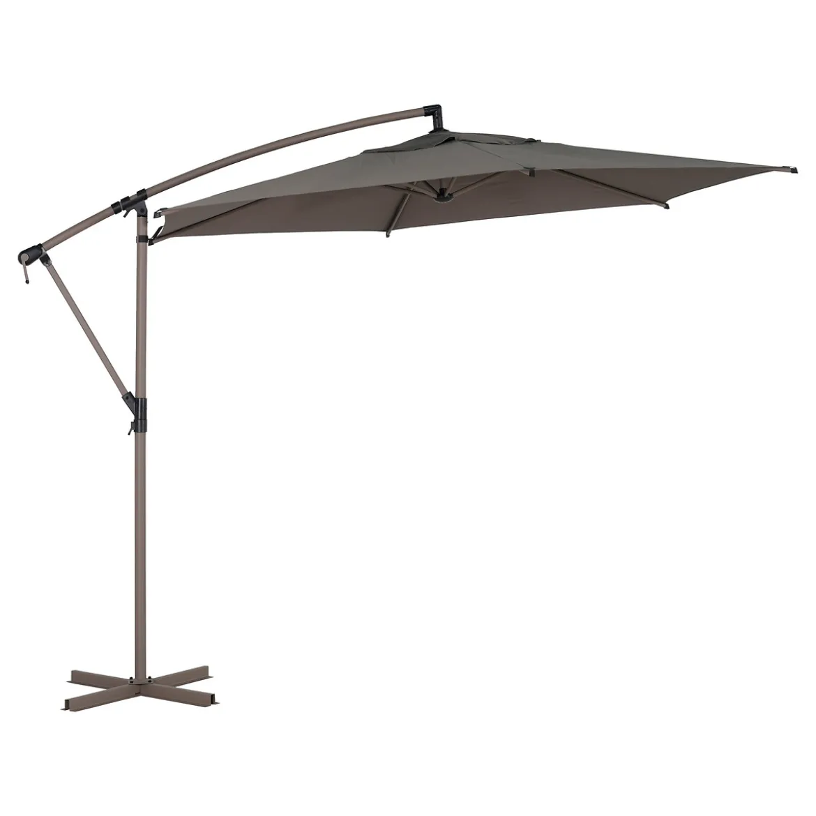 Parasol MANOA excéntrico café 3m