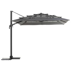 Parasol MELHIA gris graphite e antracite 4x3m