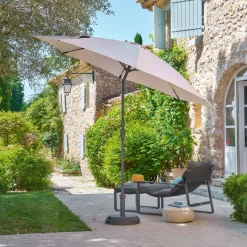 Parasol redondo SISKO beige 240x270cm