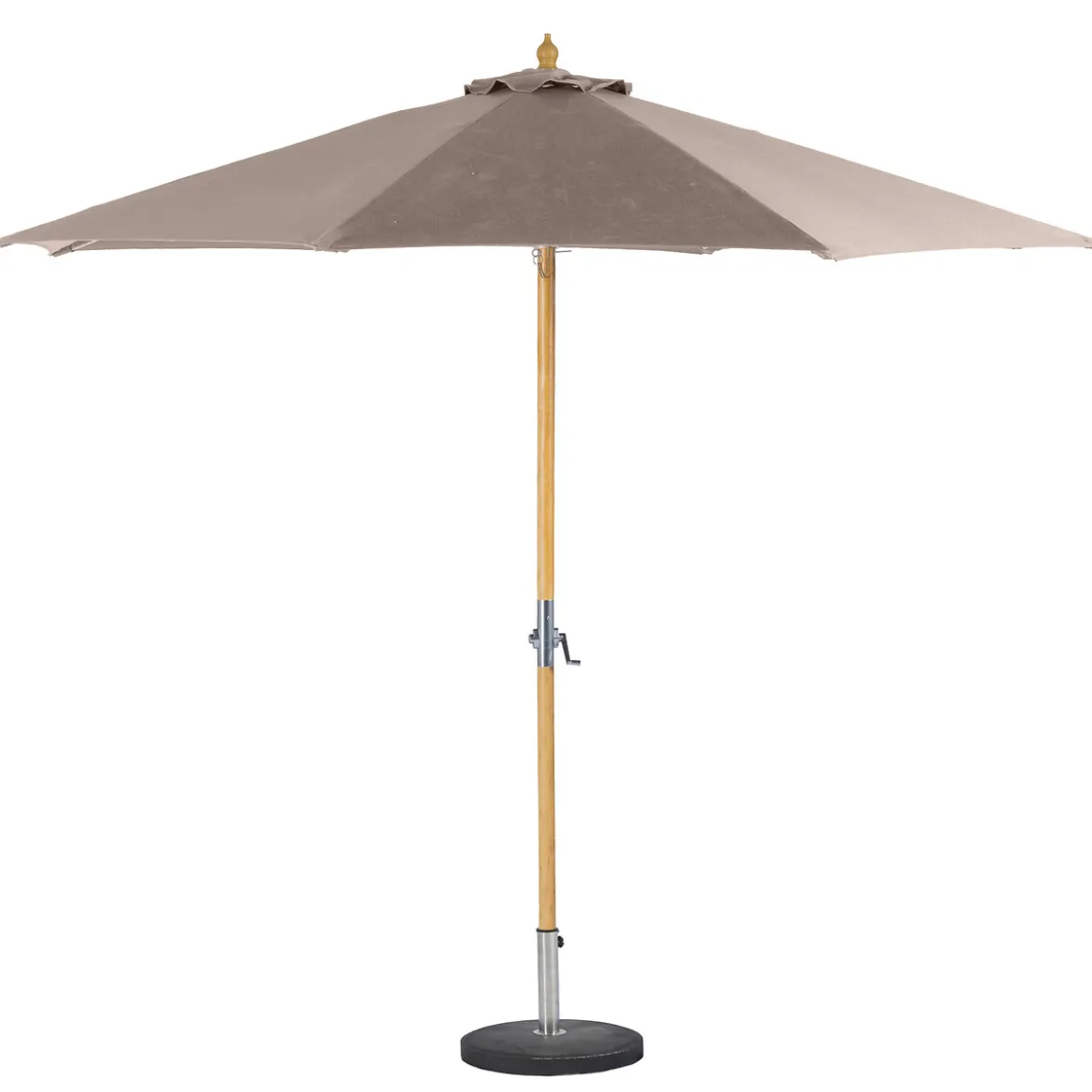 Parasol redondo TINAEI gris pardo 260x300cm