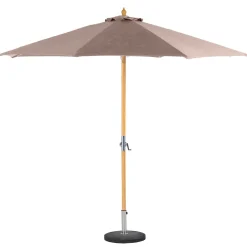 Parasol redondo TINAEI gris pardo 260x300cm