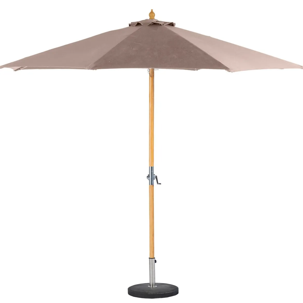 Parasol redondo TINAEI gris pardo 260x300cm