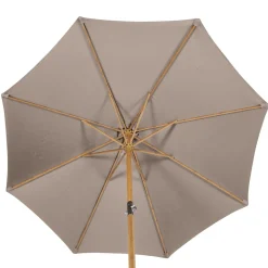 Parasol redondo TINAEI gris pardo 260x300cm