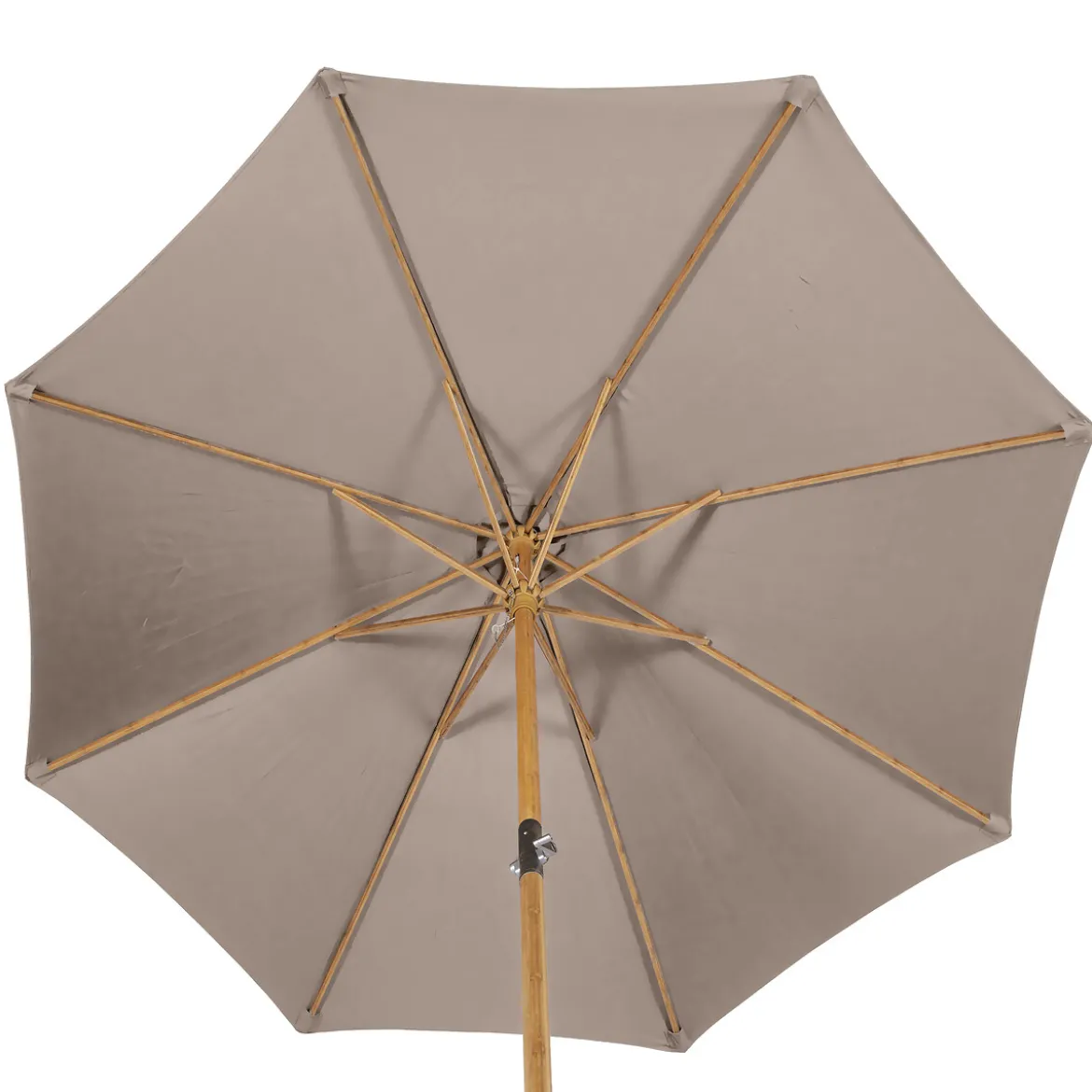 Parasol redondo TINAEI gris pardo 260x300cm