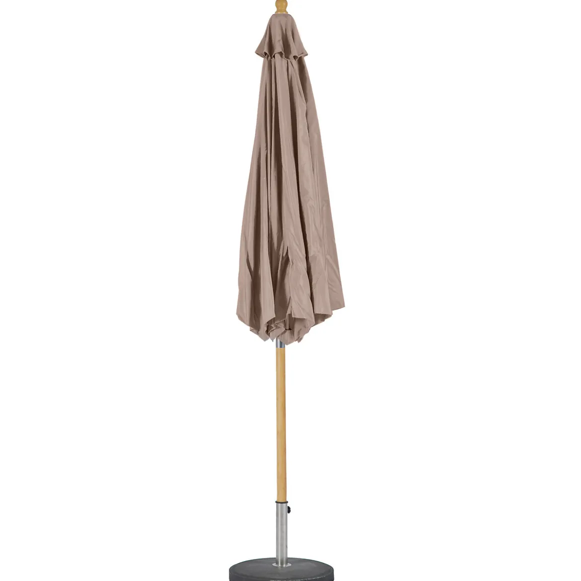 Parasol redondo TINAEI gris pardo 260x300cm