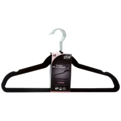 Percha Antideslizante Negra 8Uds
