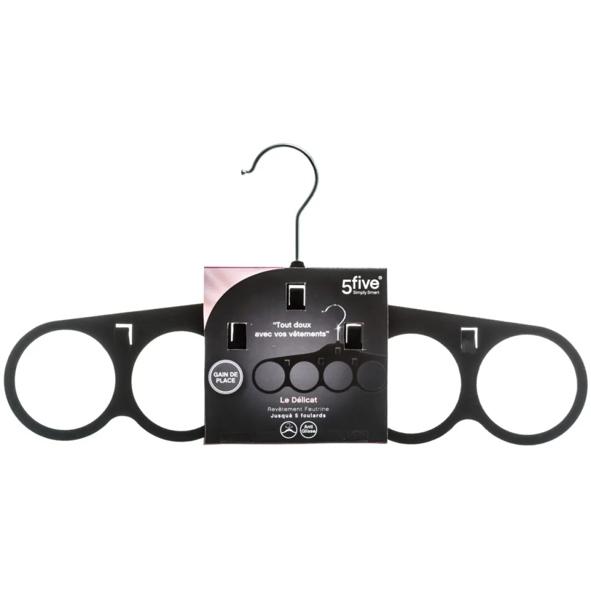 Percha Antideslizante Para 5 Bufandas