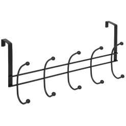 Percha De 10 Cabezas Con Ganchos Para Puerta Negro