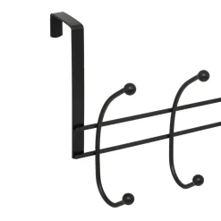 Percha De 10 Cabezas Con Ganchos Para Puerta Negro