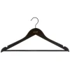 Percha De Madera Y Goma Negro 3Uds