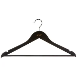Percha De Madera Y Goma Negro 3Uds