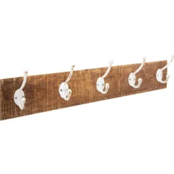 Perchero De Madera C/5 Ganchos 74x9x15Cm