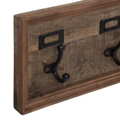 Perchero De Madera Con 5 Ganchos 82x20Cm