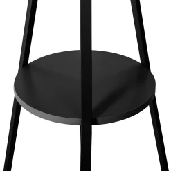 Perchero De Pie De Madera/Metal Negro