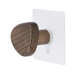 Perchero wc marrón de madera