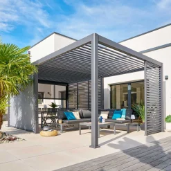 Persiana pérgola ÉVORA gris grafito 3.6x6m