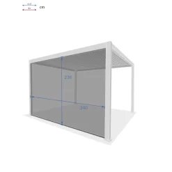Persiana pérgola ÉVORA gris grafito 3.6x6m