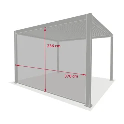 Persiana pérgola ÉVORA gris oscuro 4m