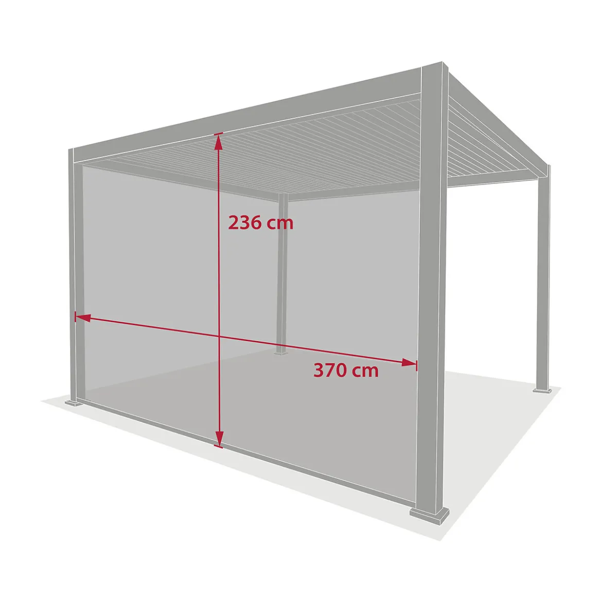 Persiana pérgola ÉVORA gris oscuro 4m