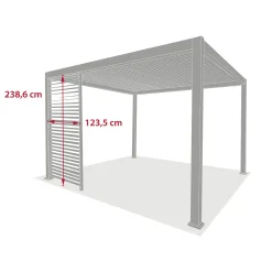 Persiana pérgola ÉVORA gris oscuro 1,3m