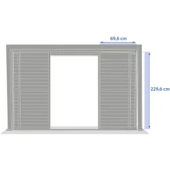Persiana pérgola ÉVORA gris oscuro 3m
