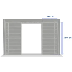 Persianas correderas blancas para pérgola ÉVORA 3m