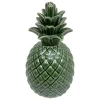 Piña verde decorativa de cerámica