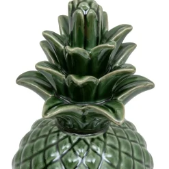 Piña verde decorativa de cerámica
