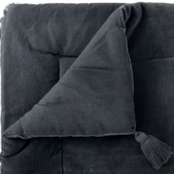 Pie de cama MIDNIGHT terciopelo gris 70x180cm