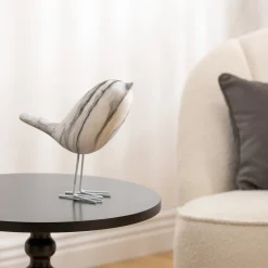 Pájaro decorativo OLEN blanco 19cm